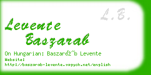 levente baszarab business card